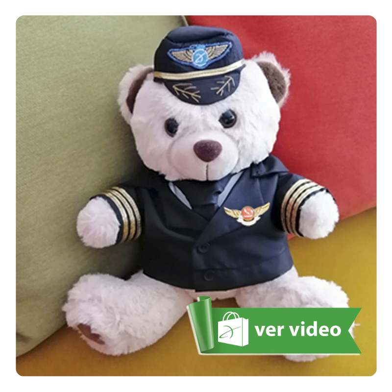 Osito piloto, Muñecos aviadores, ositos, oso piloto, muñequería con temática de aviación y muñecos personalizados en fleece y peluche
