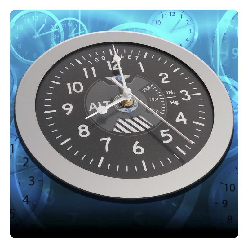 Reloj redondo de pared de altímetro de avión, indicador de altitud, altitude indicator