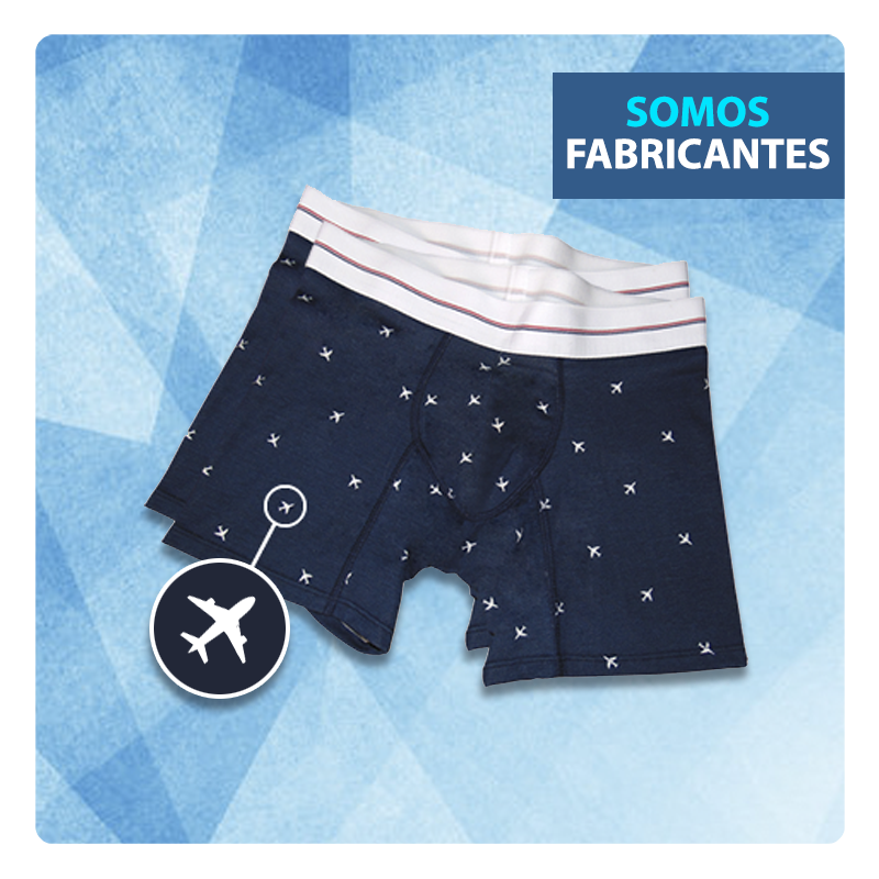 Boxer, ropa interior hombre con motivos de aviones. Camisas y blusas camiseras para uniforme de pilotos hombres y mujeres, chaquetas, presillas, galones, prendas para aviadores y amantes de la Aviación