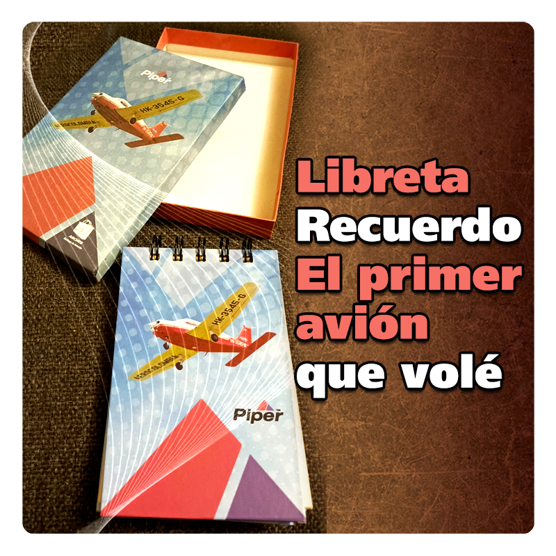 Recuerdo de mi vuelo en el avión, recuerdo del primer avión que volé en mi curso como piloto, piper hk3544g, piper hk3545-g aeroclub de colombia,Cuadernos, libretas, agendas con motivos de aviación, aviones y helicópteros