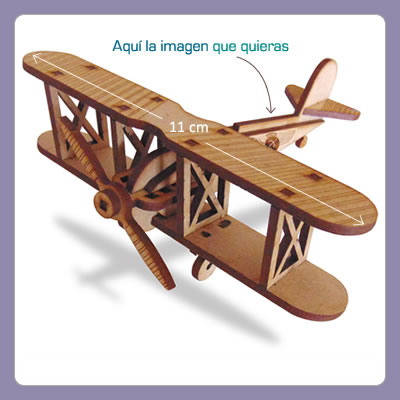 Avión en mdf para regalo