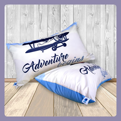 Almohadas con motivo de avión