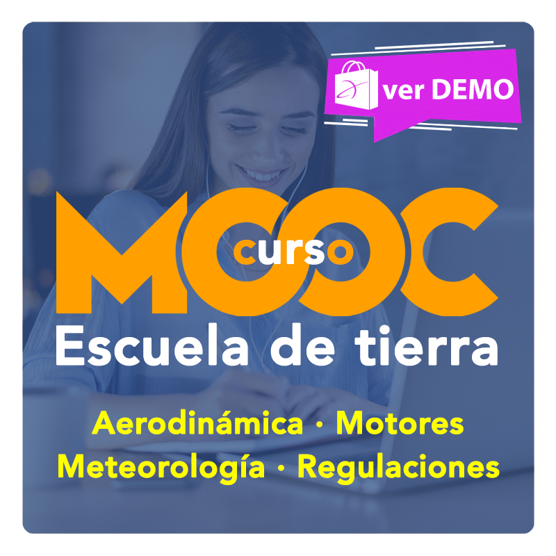 Curso online virtual interactivo asincrónico de las materias teóricas de aviación que se estudian para ser piloto. Aerodinámica, motores de aviación, meteorología, regulaciones aéreas, navegación aérea, radicomunicaciones aeronáuticas
