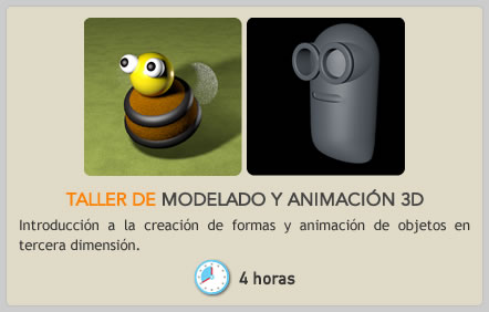 Talleres y cursos presenciales y online de modelado y animación en 3D en Cinema 4D